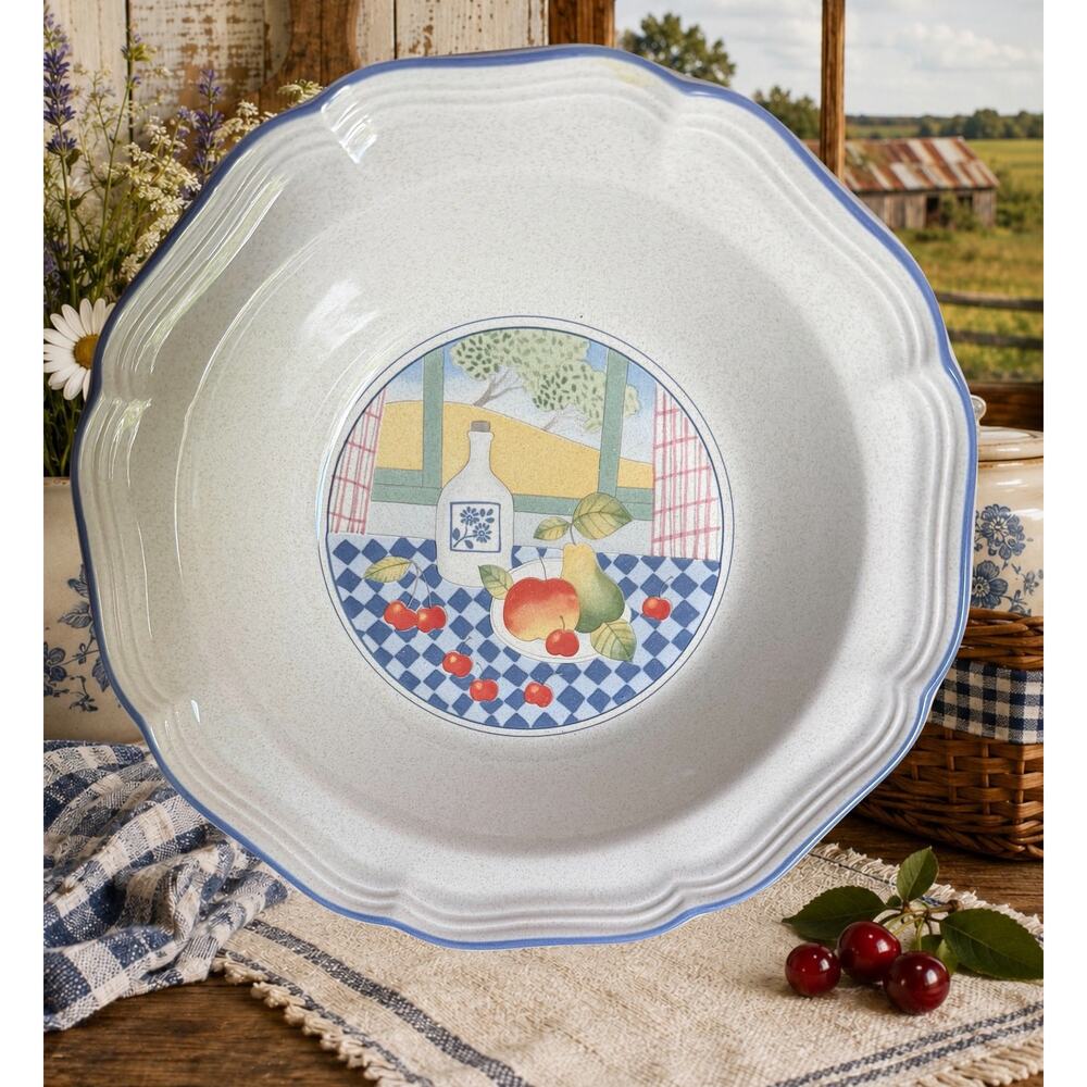 Mikasa Heritage Garden Party Serving Bowl Japan F2011 Farmhouse